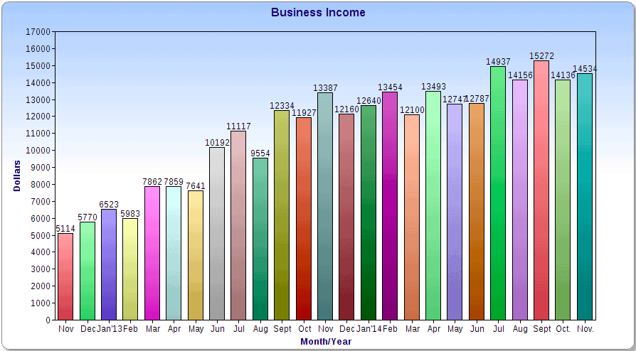 Monthly Business Income Chart Picture